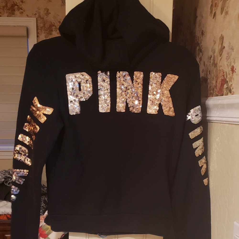Victorias secret pink bling hoodie